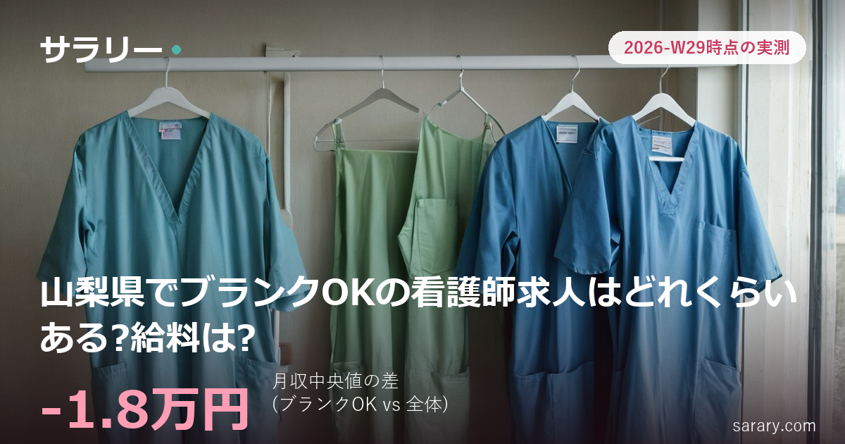 山梨県でブランクOKの看護師求人はどれくらいある?給料は?