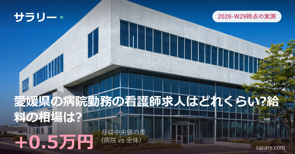 愛媛県の病院勤務の看護師求人はどれくらい?給料の相場は?