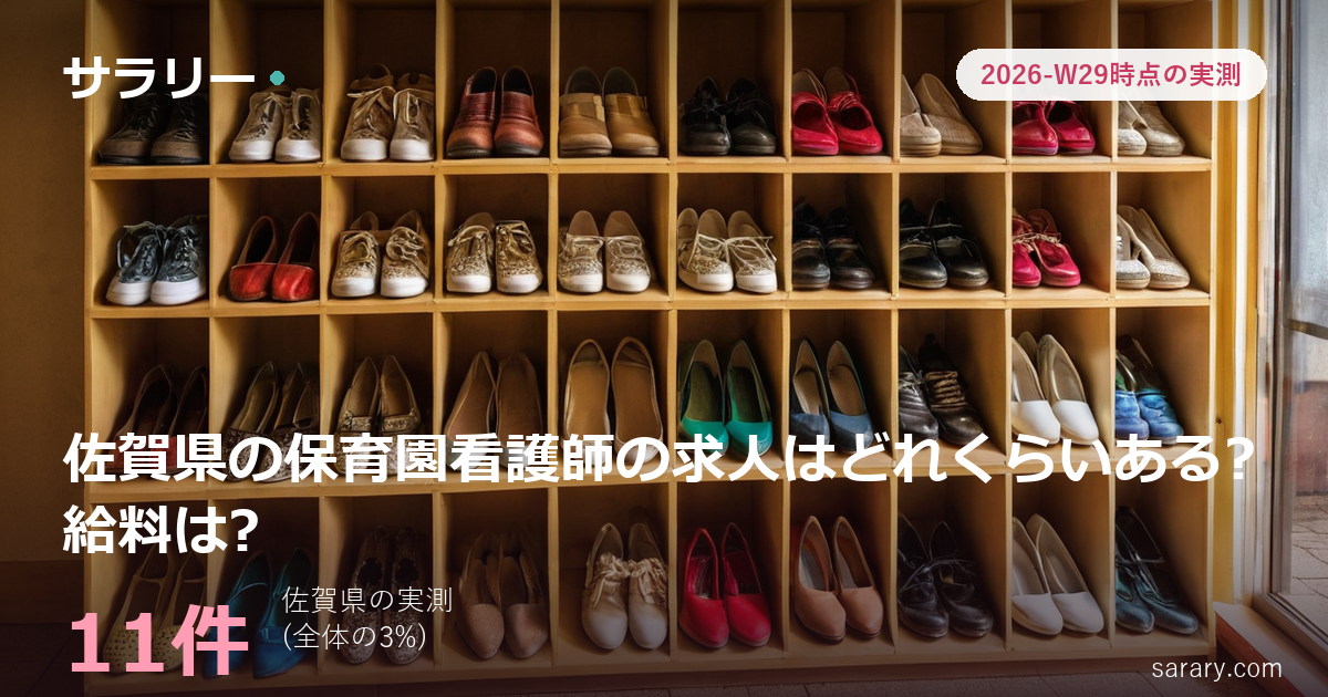 佐賀県の保育園看護師の求人はどれくらいある?給料は?