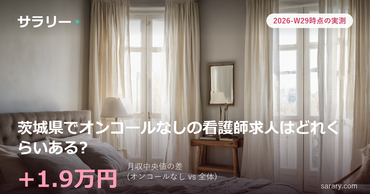 茨城県でオンコールなしの看護師求人はどれくらいある?