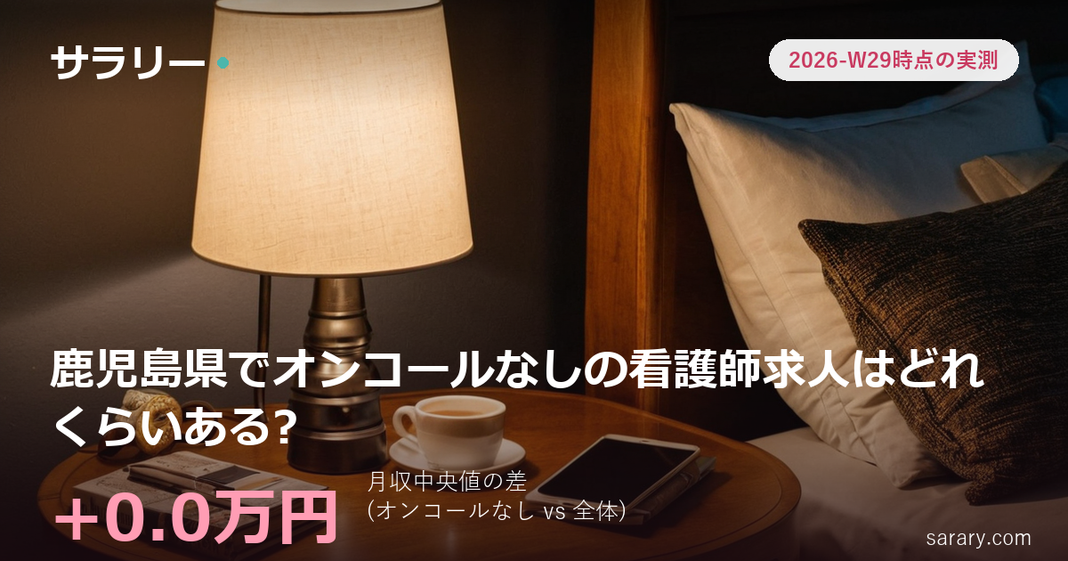 鹿児島県でオンコールなしの看護師求人はどれくらいある?